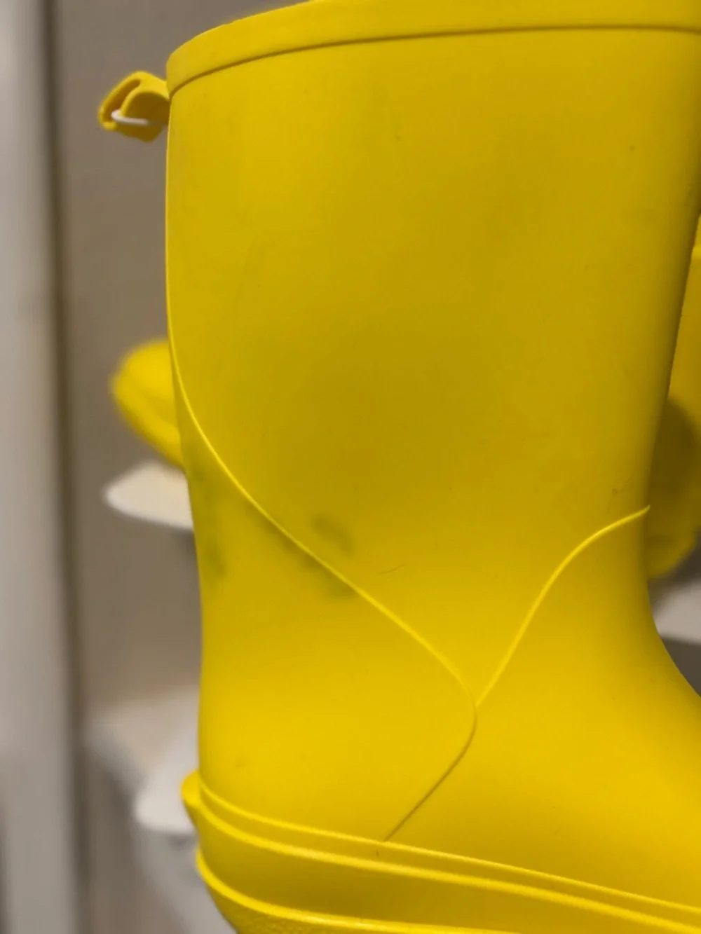 Cat and Jacks Andy Kids Yellow Rubber Rain Snow Mud Boots Youth Size 3